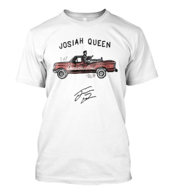 Josiah Queen The Damascus Road Tour Man Playing Guitar In Pickup Truck T-Shirt