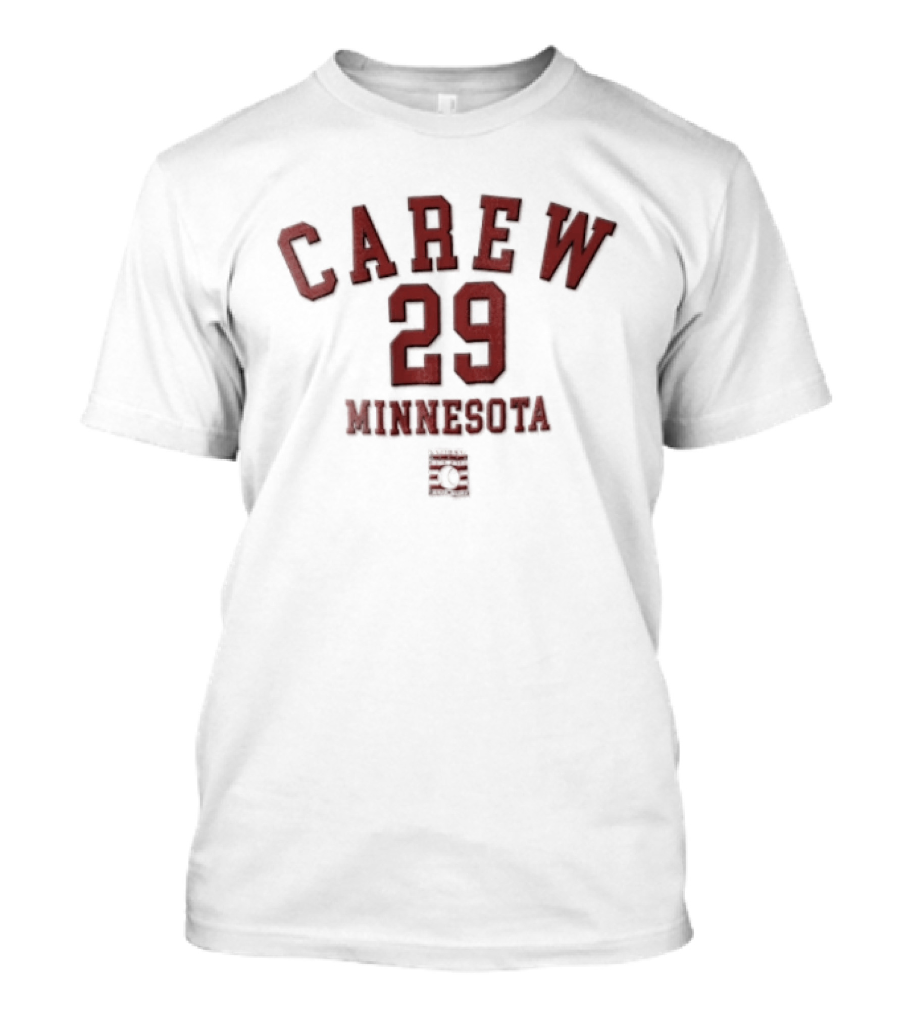 Minnesota Twins Carew 29 Baseball Hall Of Fame Jersey Lettering T-Shirt