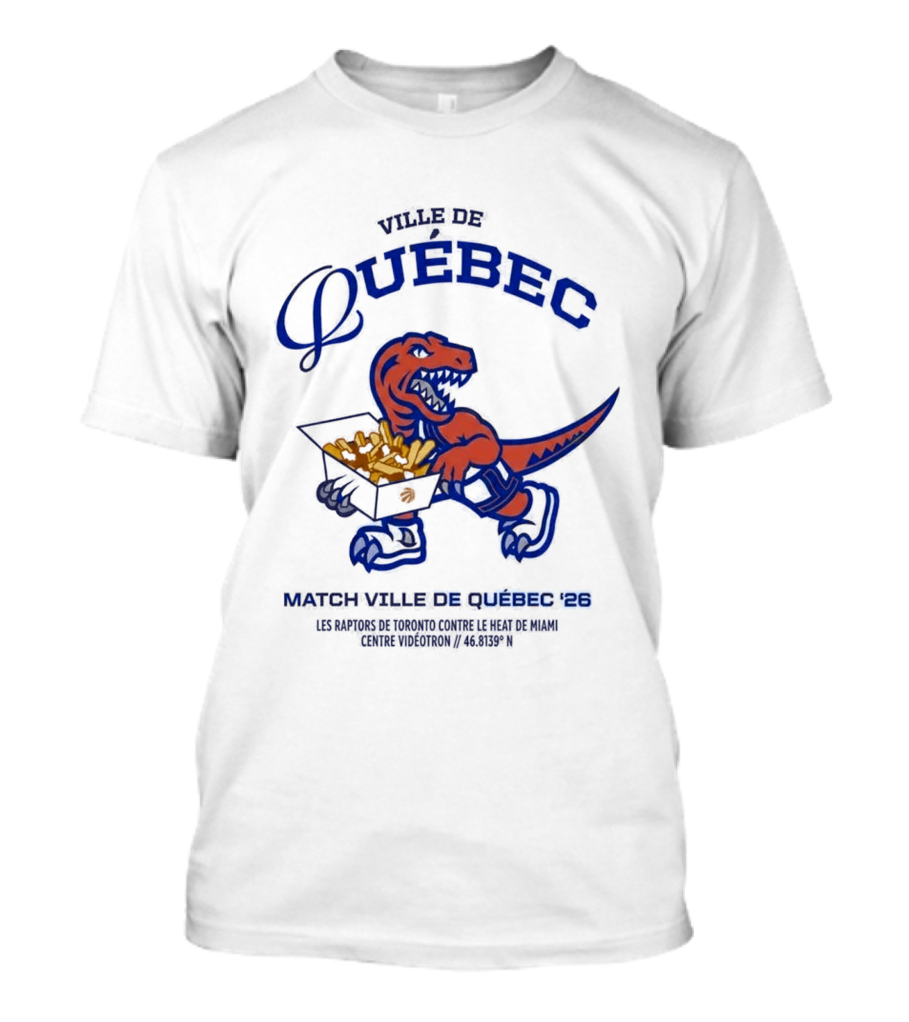 Ville De Quebec Raptors Canada 26 Poutine Games T-Shirt