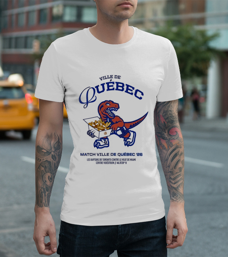 Ville De Quebec Raptors Canada 26 Poutine Games T-Shirt