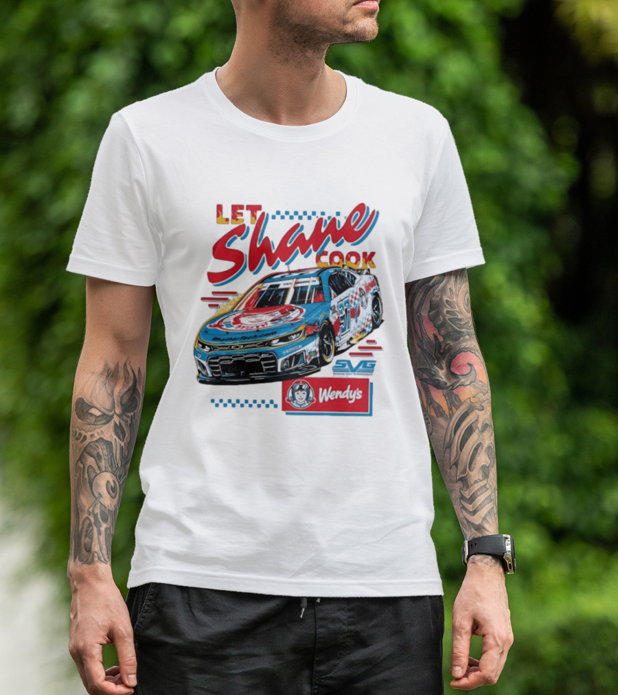Let Shane Cook Shane Van Gisbergen Wendy's Race Car SVG T-Shirt