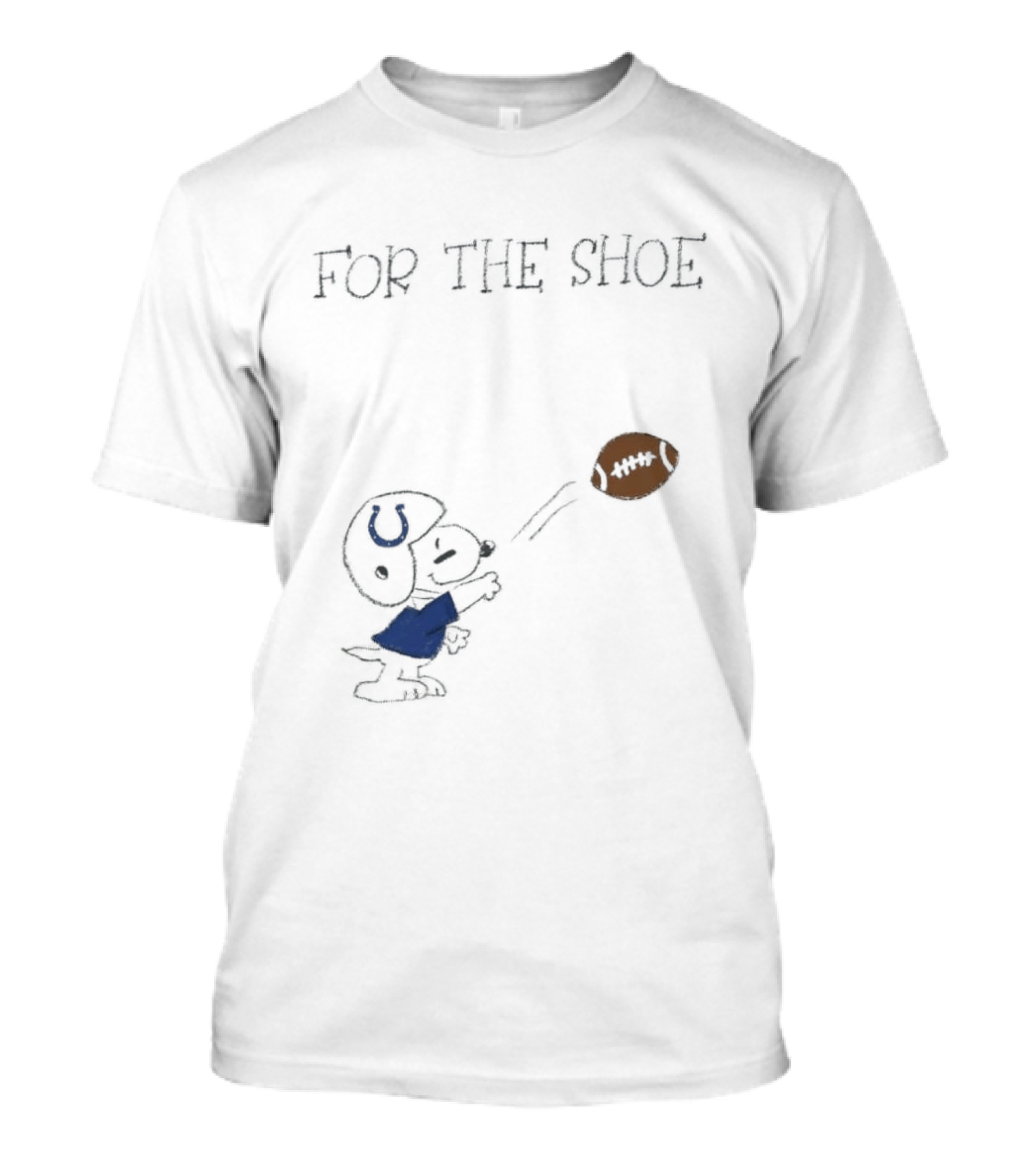 Snoopy Indianapolis Colts For The Shoe Football Sports Fans T-Shirt