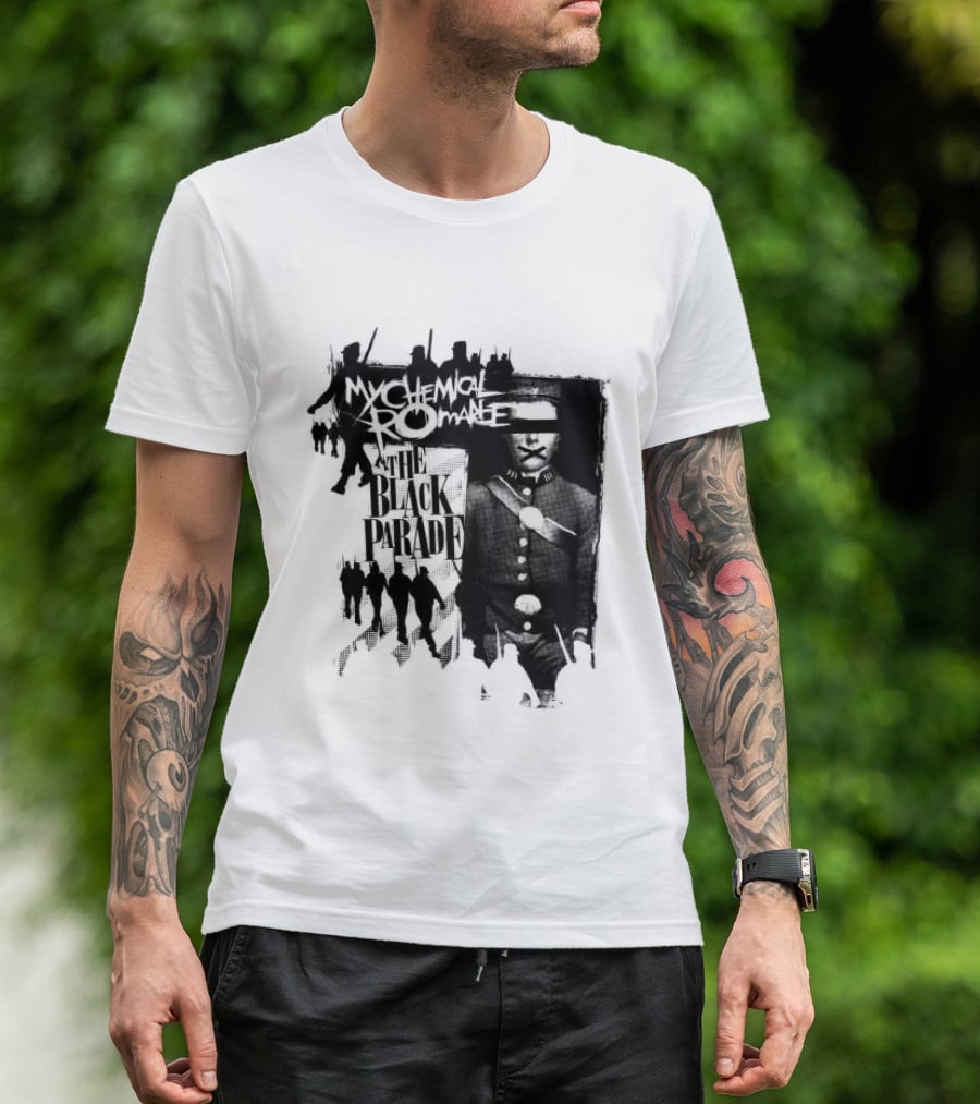 My Chemical Romance Warpath Distressed Band Names T-Shirt