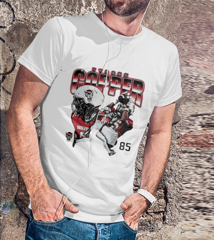 Tyreek Copper NC State Wolfpack Football No 85 T-Shirt