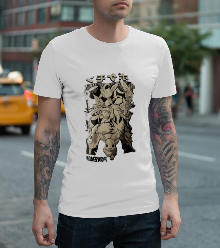 Eevee And Evolutions Collection Japanese Style Pokemon T-Shirt