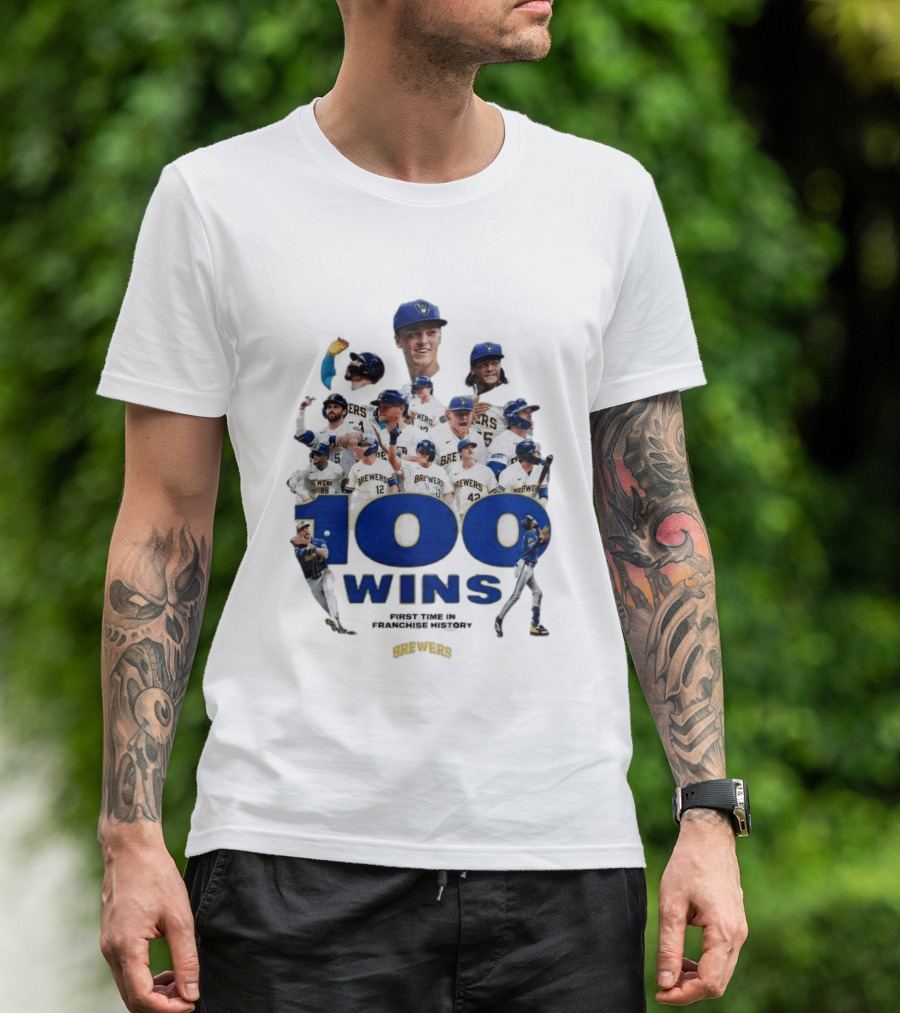 Milwaukee Brewers 100 Wins First Time In Franchise History T-Shirt