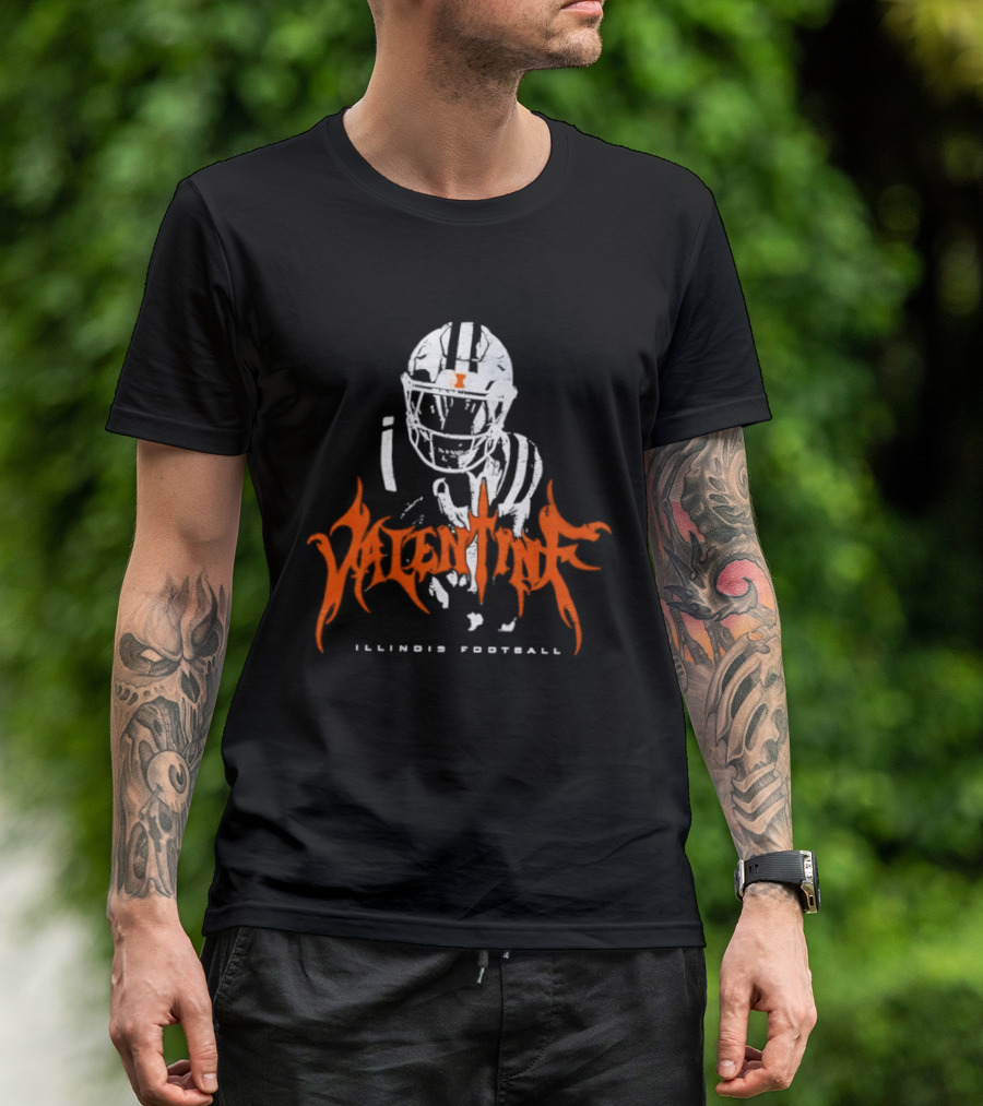 Valentine Illinois Football Ca'Lill Fighting Illini T-Shirt