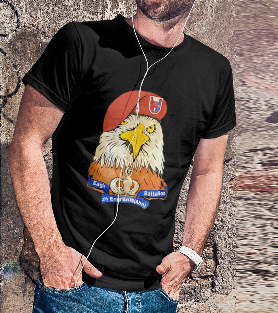 Eagle Battalion 37th Engr Bn Abn Airborne Insignia T-Shirt