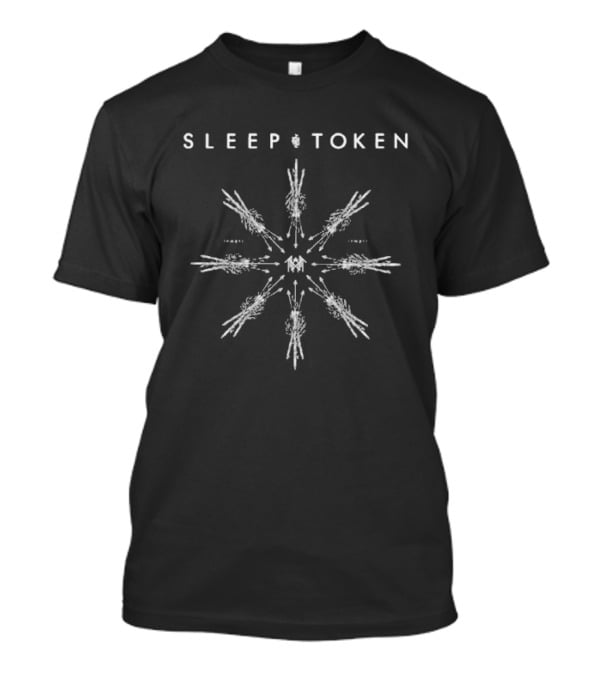 Sleep Token Arrows Symbol White Text Circular T-Shirt
