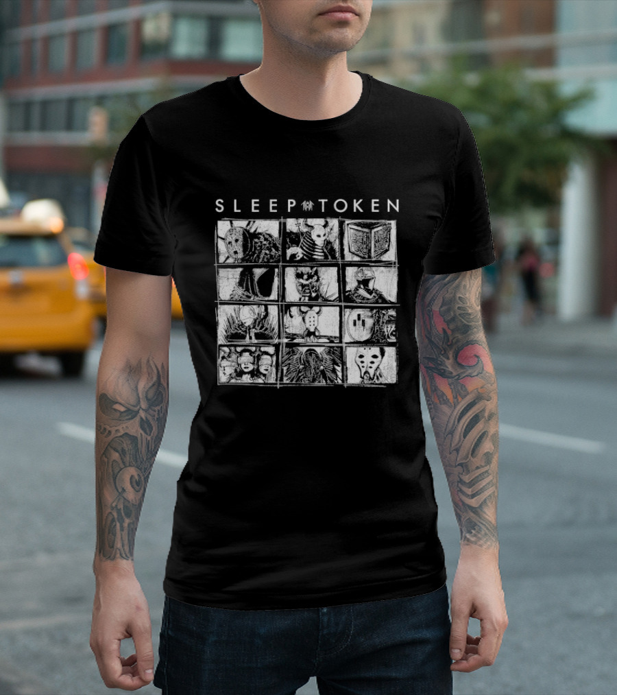 Sleep Token Figures Album Cover Art Grid T-Shirt