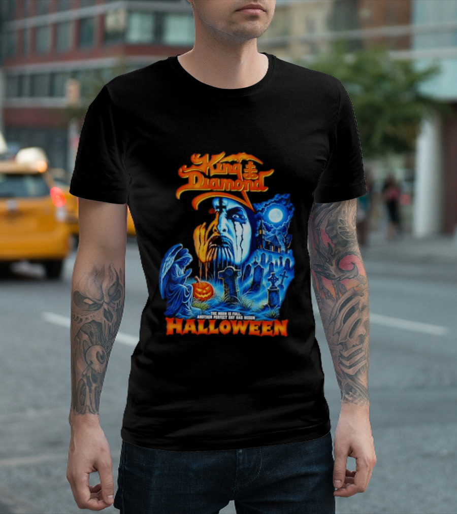 King Diamond The Moon Is Full Another Perfect Day Has Begun Halloween T-Shirt