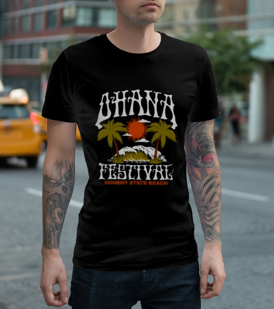 Ohana Festival Original Collection 2026 Acid Wave Tropical Sunset T-Shirt