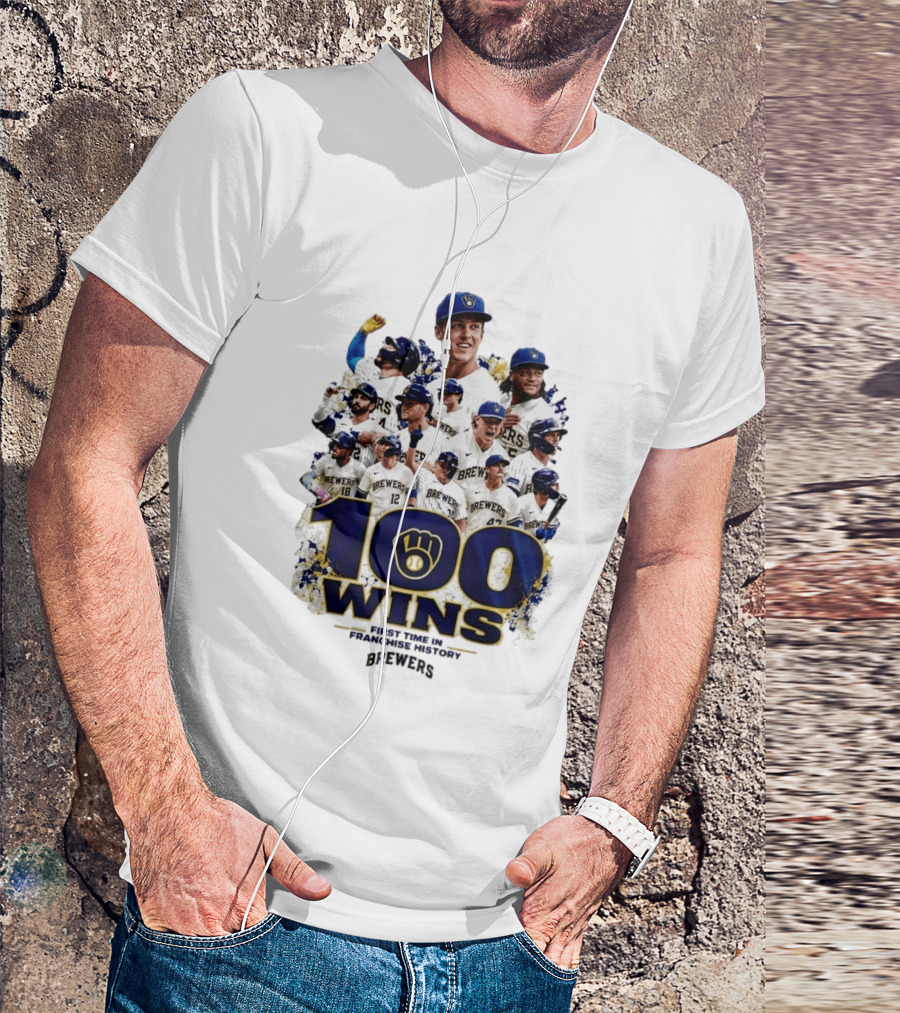 Brewers 100 Wins First Time In Franchise History Celebration T-Shirt