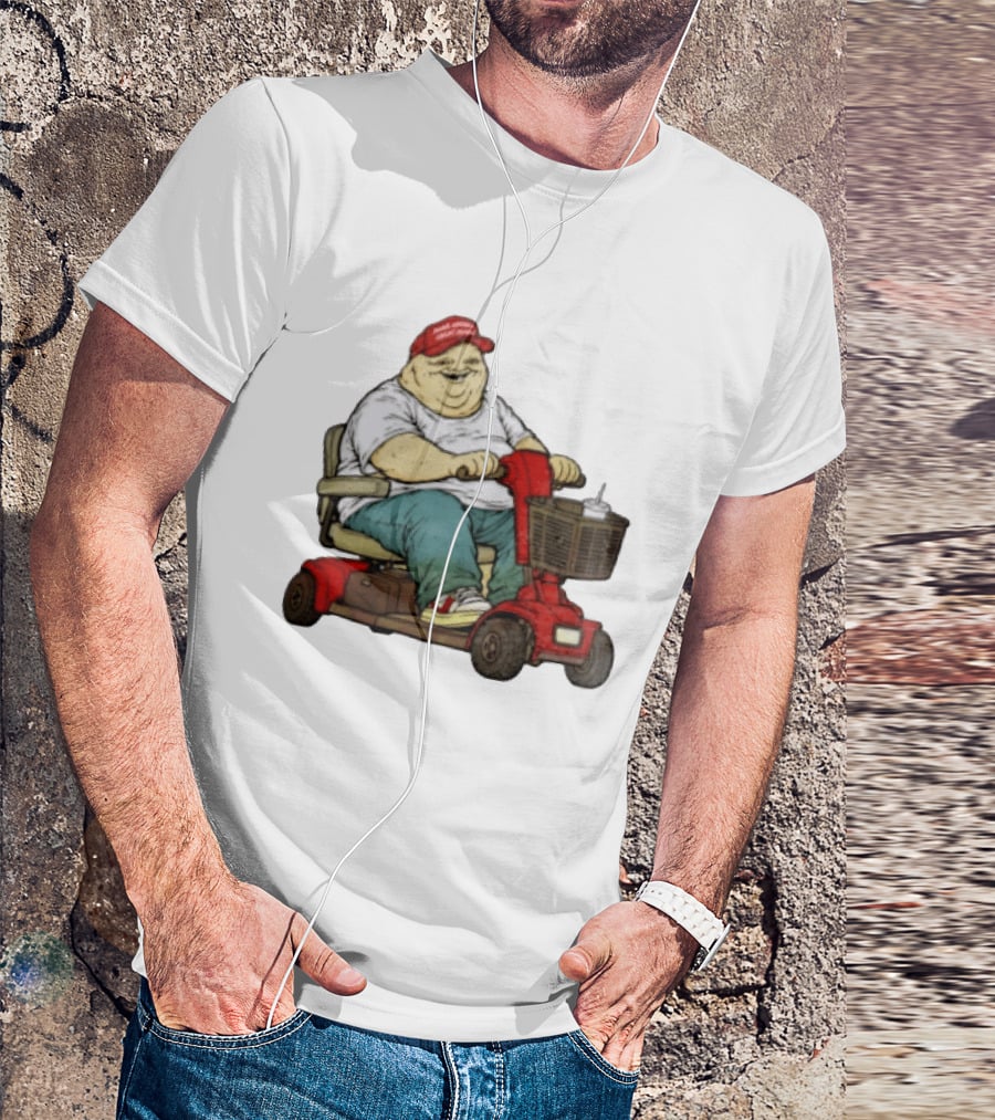 Magachud Scooter McGillicutty Kiss Cut Red Cap Plus Size Mobility T-Shirt
