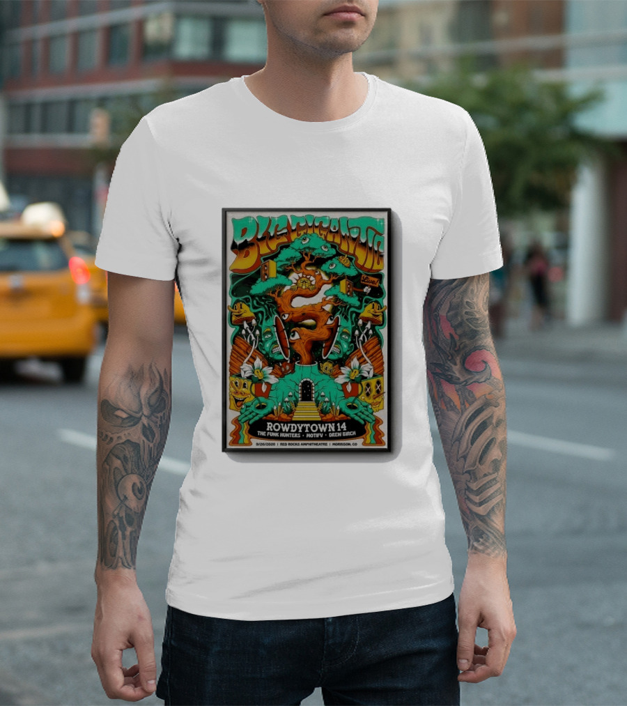 Big Gigantic Live Rowdytown 14 Red Rocks Amphitheatre September 26 2026 Morrison CO The Funk Hunters Motifv Drew Birch T-Shirt