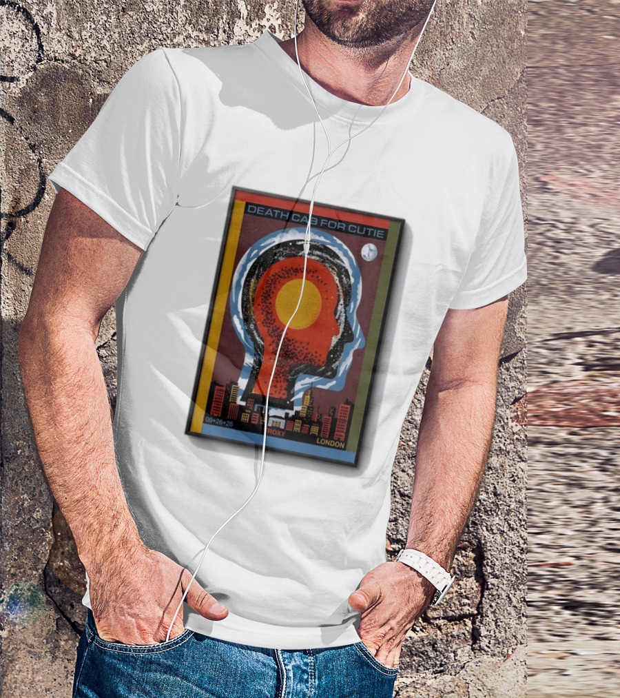 Death Cab For Cutie Troxy London 09.26.26 Concert Urban Skyline And Moon T-Shirt