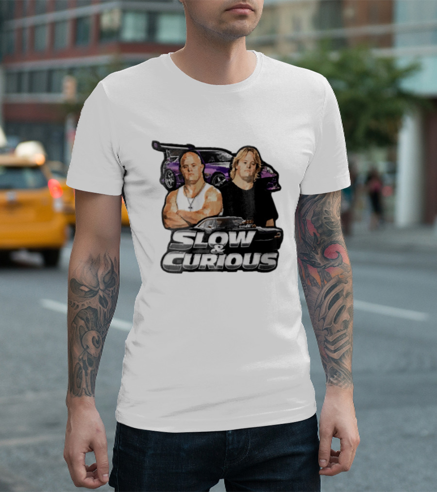 Slow & Curious Duo With Sports Cars And Menacing Muscle Cars T-Shirt