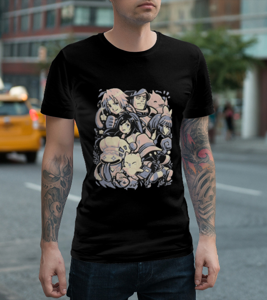 Final Fantasy Anime Group Characters T-Shirt