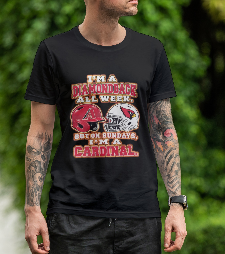 I'm A Diamondback All Week But On Sundays I'm A Cardinal Helmet T-Shirt