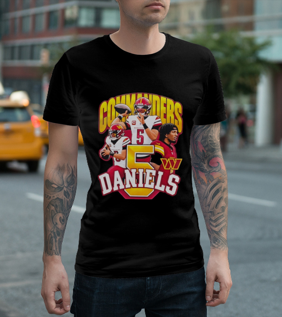 Commanders Jayden Daniels 5 Washington Football T-Shirt