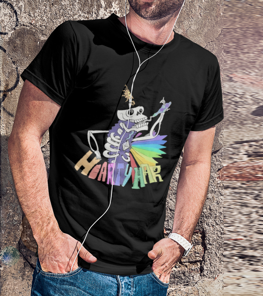 John Fogerty Hearty Har Colorful Skeleton With Rainbow T-Shirt
