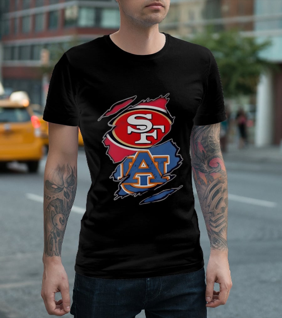 San Francisco 49ers Auburn Tigers Collage T-Shirt