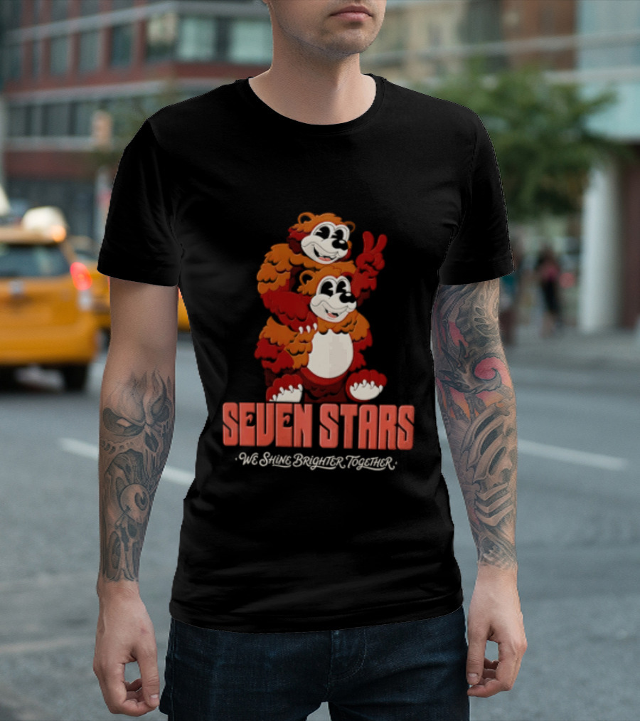 Seven Stars Piggy Back Bears We Grant Dragon Power T-Shirt