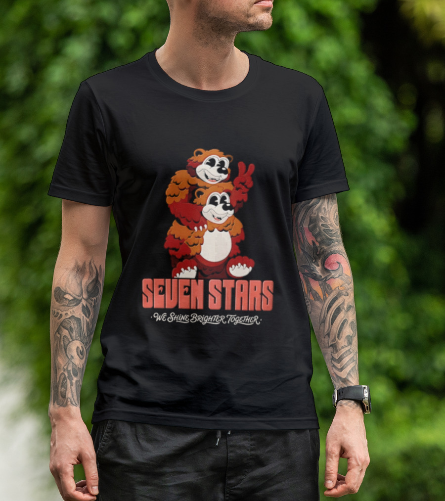 Seven Stars Piggy Back Bears We Grant Dragon Power T-Shirt