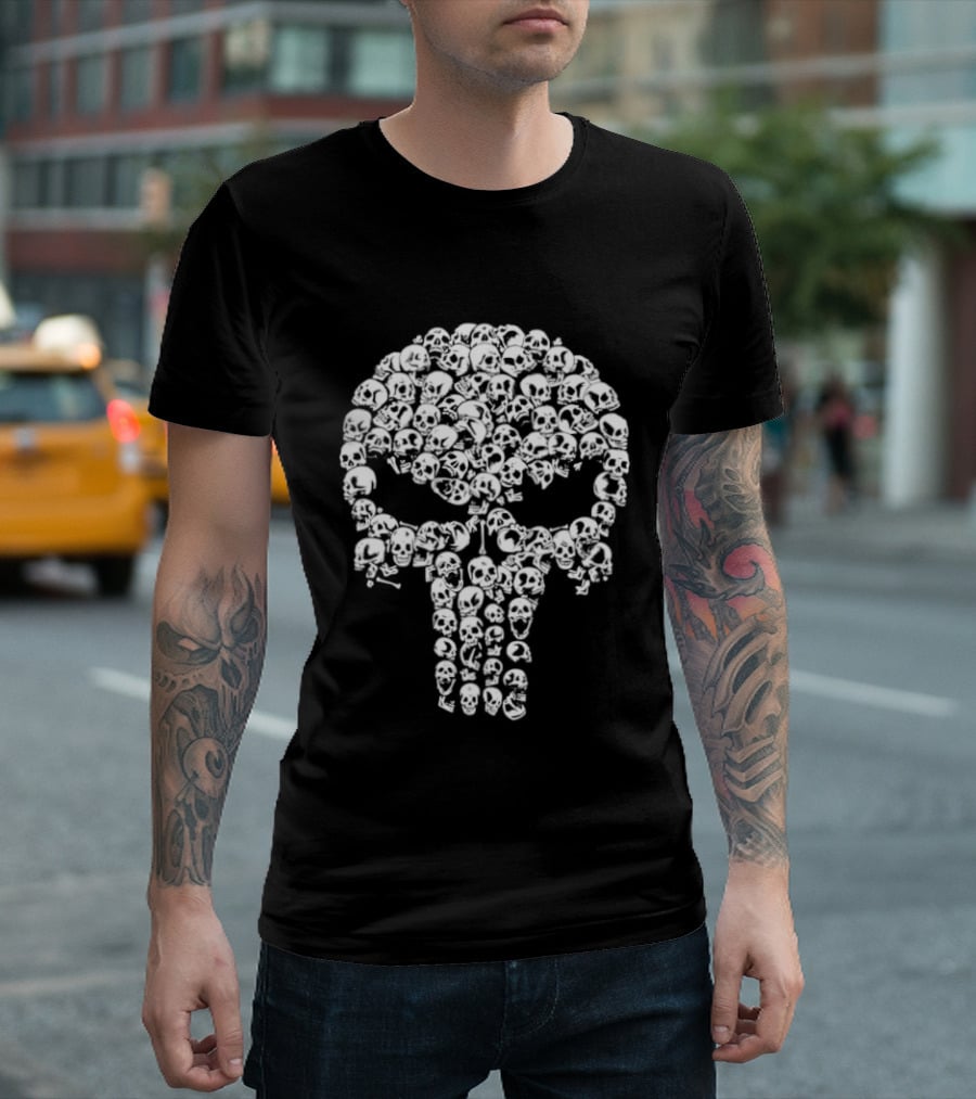 The Punisher Skull Made Of Bullets T-Shirt