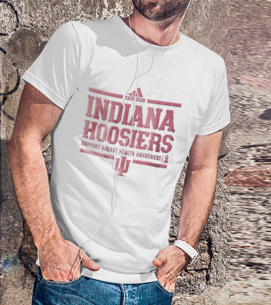 Indiana Hoosiers Support Breast Health Awareness Adidas IU T-Shirt