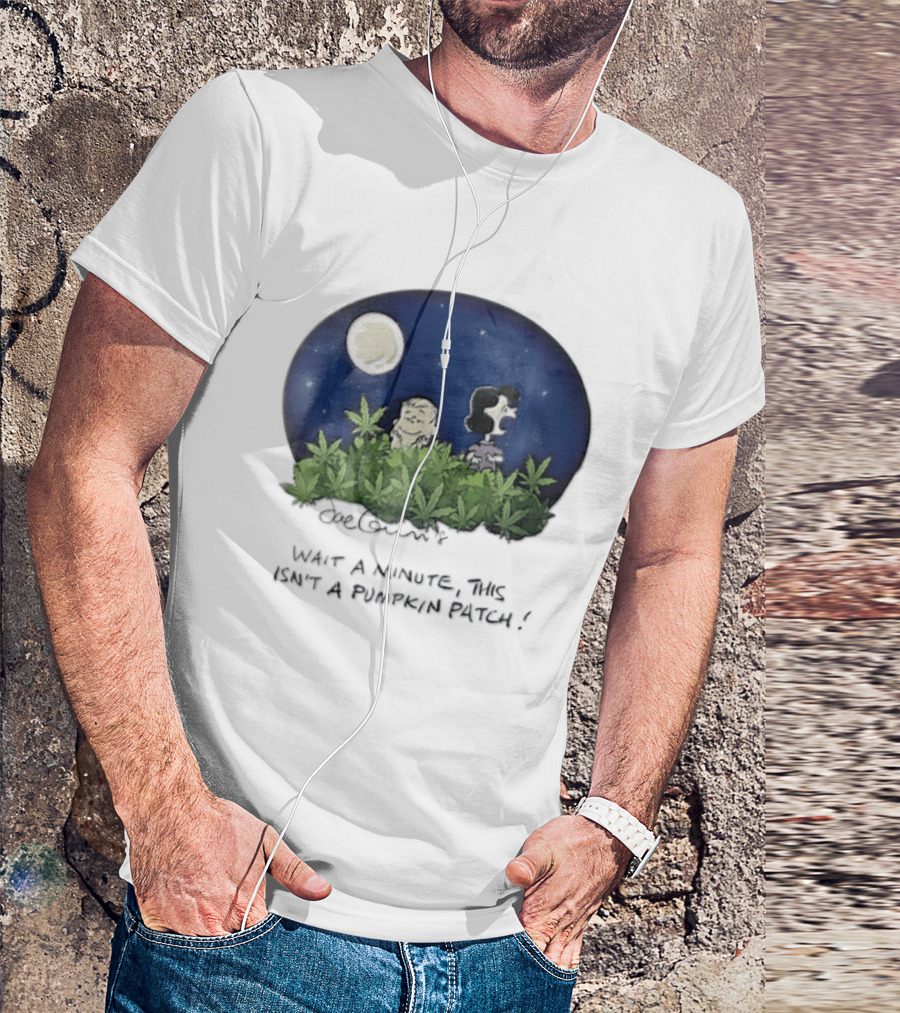 Peanuts Wait A Minute This Isn't A Pumpkin Patch Moon Night Scene Charlie Brown Lucy T-Shirt