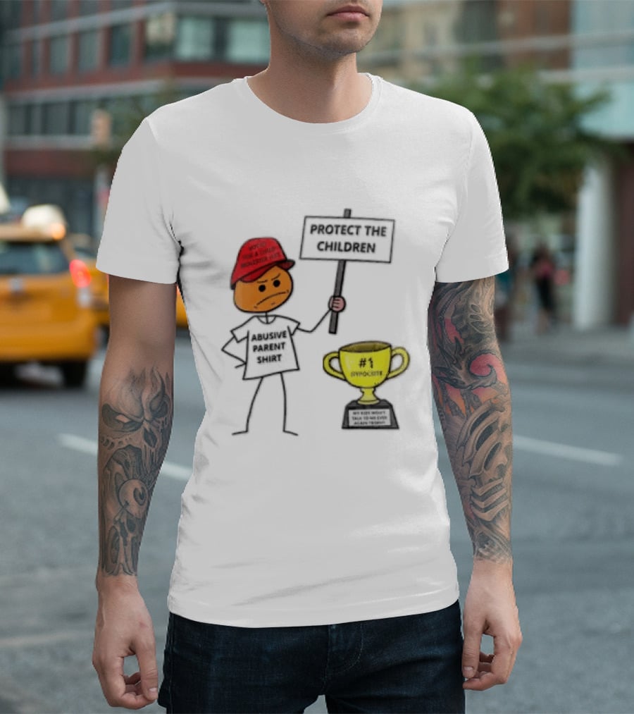 Voted FOR A Child Molester HAT Protect THE Children Abusive Parent Hypocrite Trophy T-Shirt
