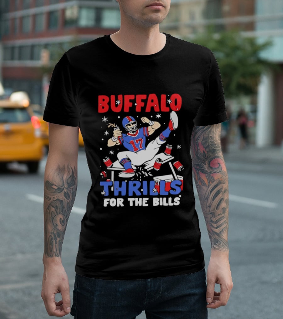 Buffalo Thrills For The Bills Football Table Crash Fun T-Shirt
