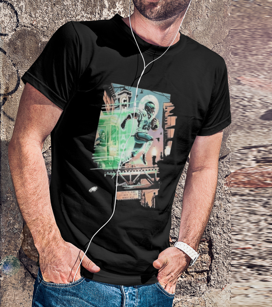Chicago Bears Eagles Clash Philadelphia Skyline September 28 2026 Monday Night Football T-Shirt