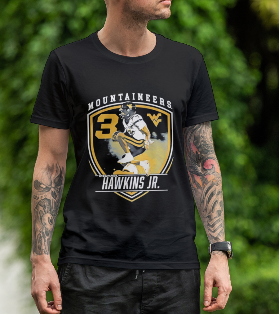 Mountaineers Hawkins Jr. 3 West Virginia WV T-Shirt