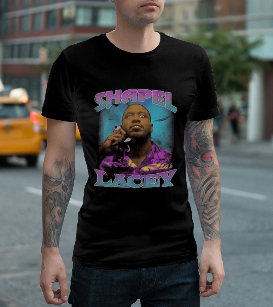 Shapel Lacey Vintage Style Purple Motif T-Shirt