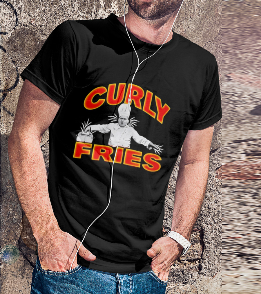 The Three Stooges Curly Fries Chef Character 90s Comedy T-Shirt