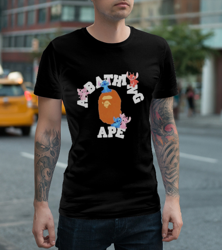 Original Bape A Bathing Ape Disney Stitch Collaboration T-Shirt