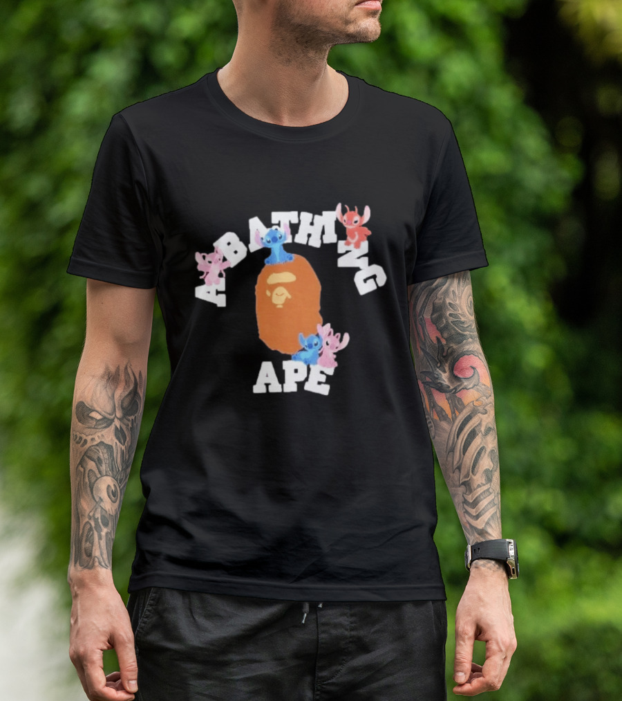 Original Bape A Bathing Ape Disney Stitch Collaboration T-Shirt
