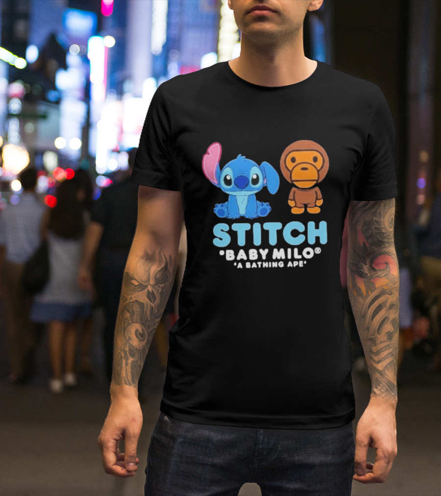 Bape X Disney Stitch Baby Milo A Bathing Ape Collab 2026 T-Shirt