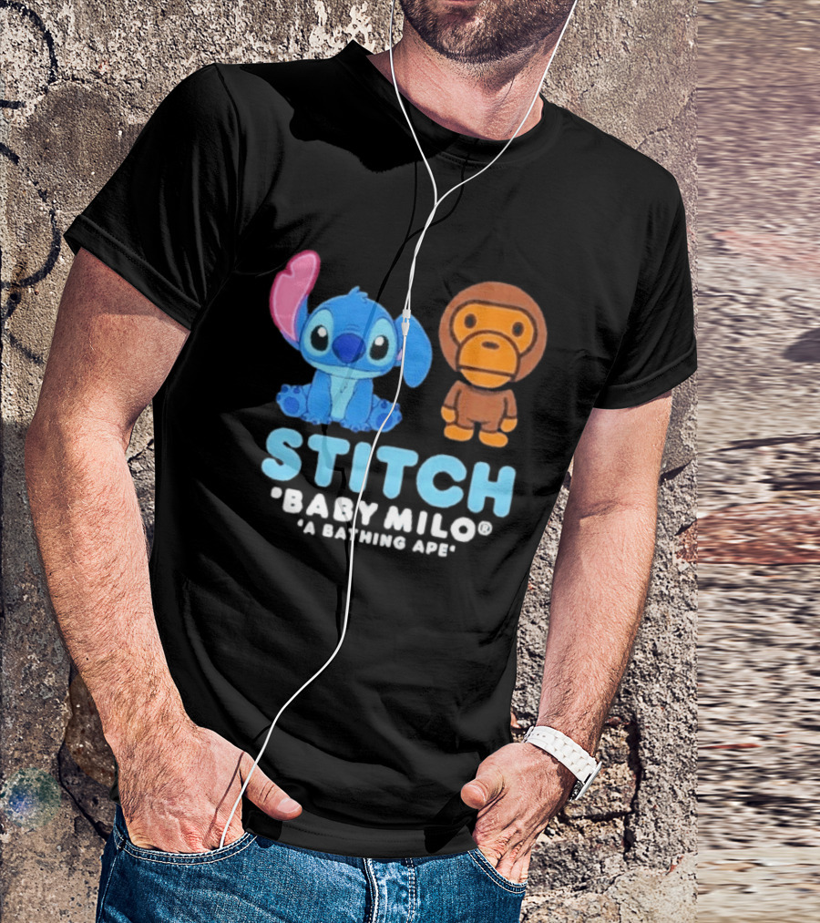 Bape X Disney Stitch Baby Milo A Bathing Ape Collab 2026 T-Shirt