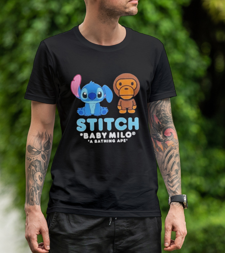 Bape X Disney Stitch Baby Milo A Bathing Ape Collab 2026 T-Shirt