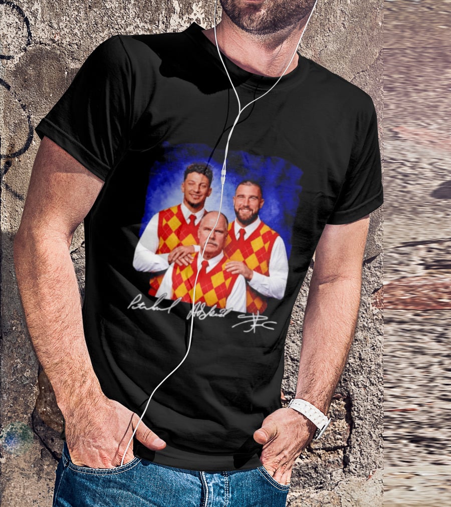 Patrick Mahomes Andy Reid Travis Kelce Kansas City Chiefs Step Brothers T-Shirt