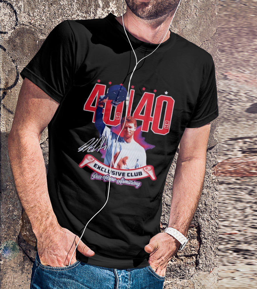 40 40 Club Curtain Call Pete Crow Armstrong Exclusive Chicago Cubs T-Shirt