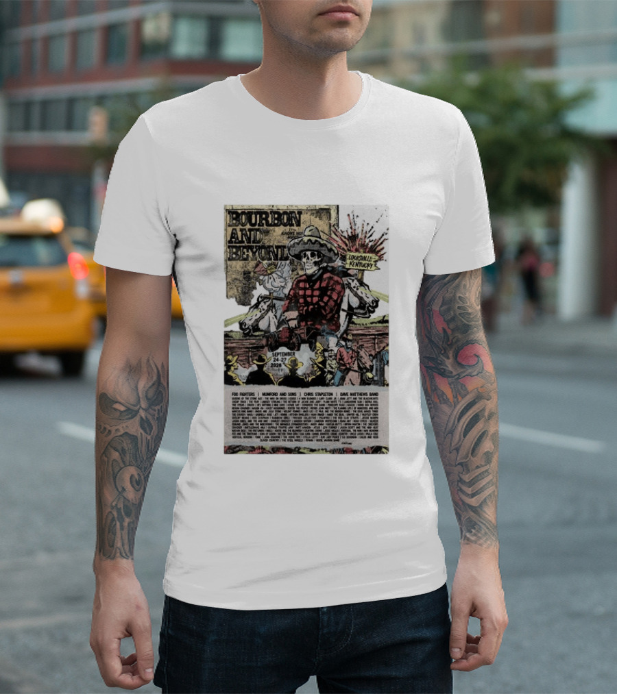 Bourbon And Beyond Festival 2026 Louisville Kentucky September 24 27 Foo Fighters Mumford And Sons Chris Stapleton Dave Matthews Band T-Shirt