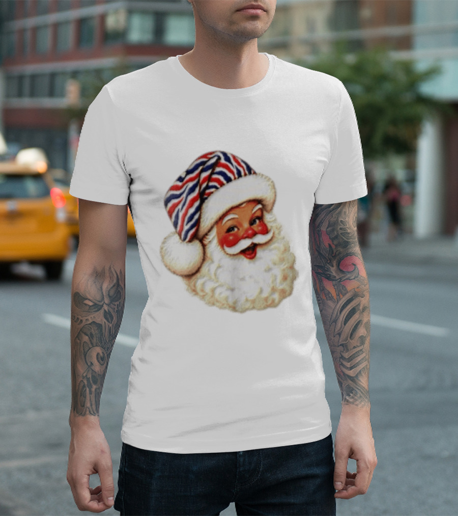 Buffalo Santa Christmas Holiday Vintage Cheerful Festive T-Shirt