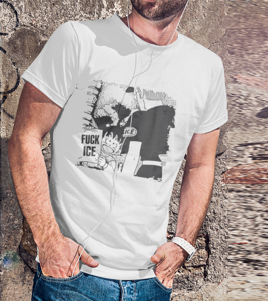 Calvin Inspired Activism Fuck Ice Protest Cartoon Social Justice T-Shirt