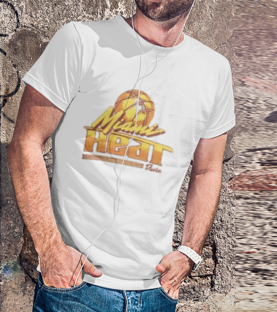 Miami Heat Store Court Culture X Duvin Sundown Vintage Basketball T-Shirt