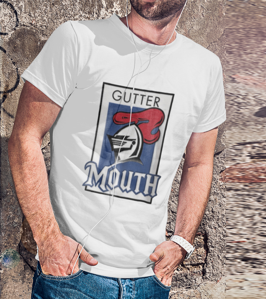 Gutter Mouth Knight Helmet Red Plume T-Shirt