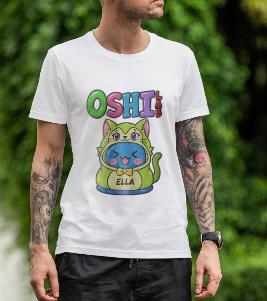 Oshi Lab Cute Cat Ella Kawaii T-Shirt